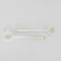 Halo Salad Server Set Swirl Resin White