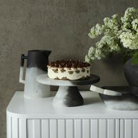 Halo Bowl Large Swirl Resin B&W