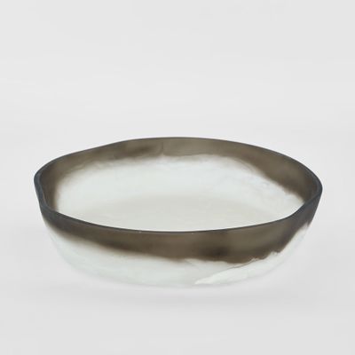 Halo Bowl Large Swirl Resin B&W