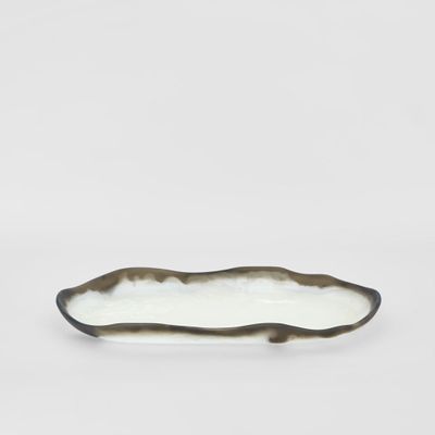 Halo Platter Swirl Resin B&W