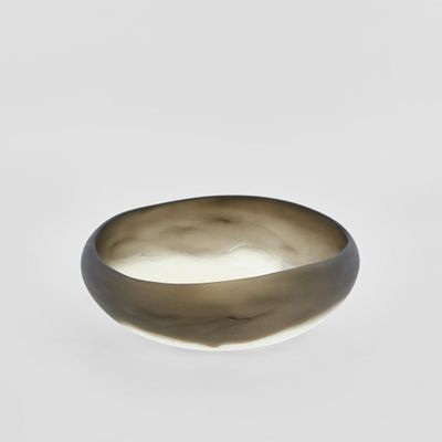 Halo Bowl Medium Swirl Resin B&W