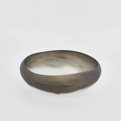 Halo Bowl Medium Swirl Resin B&W