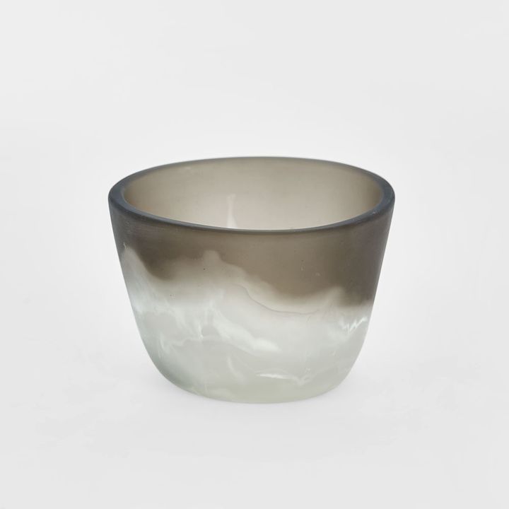 Halo Bowl Swirl Resin B&W