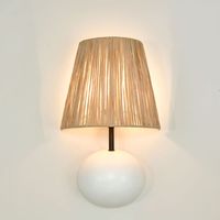 Cove Wall Light Wall Light with Raffia Shade