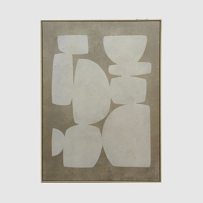 Stones Abstract Textured Canvas Wall Art 100x140cm
