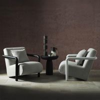 Argo Armchair Ecru with black frame Outdoor