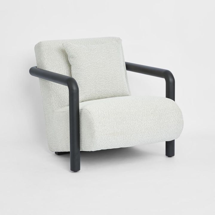Argo Armchair Ecru with black frame Outdoor