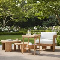 Cassius Outdoor Coffee Tables Nest of 2 Natural