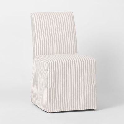 Clifton Dining Chair Slip Cover Beige Stripe