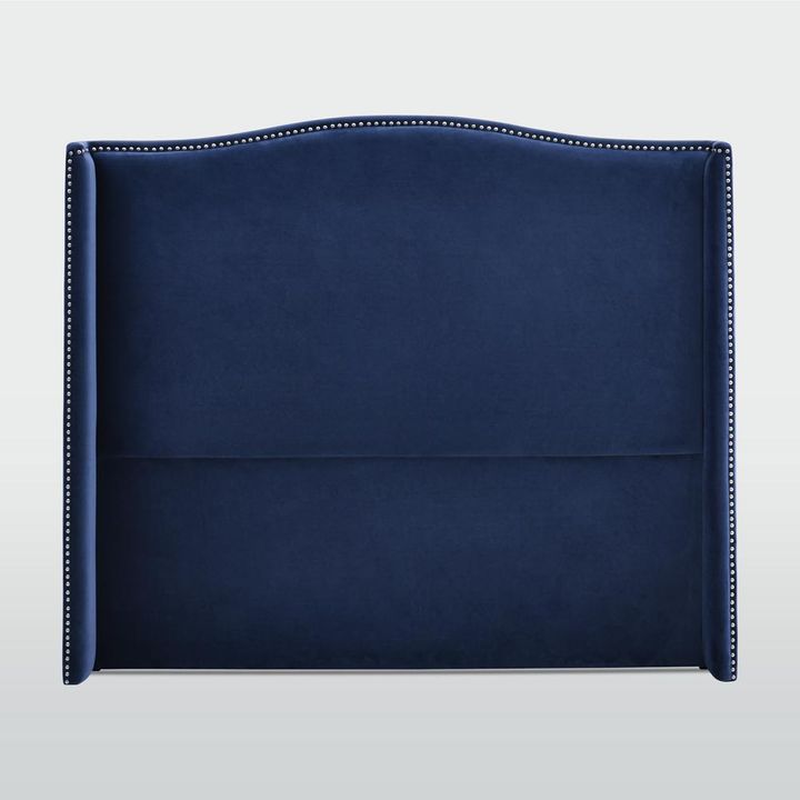 Mornington Bedhead King Blue Velvet