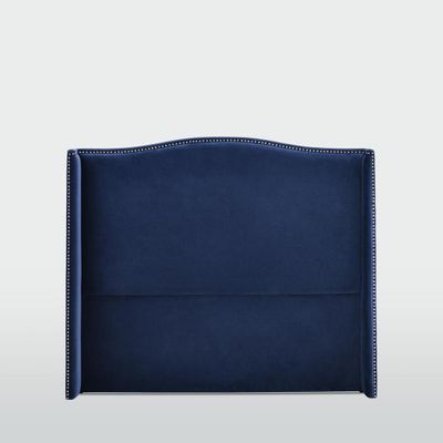 Mornington Bedhead Queen Blue Velvet