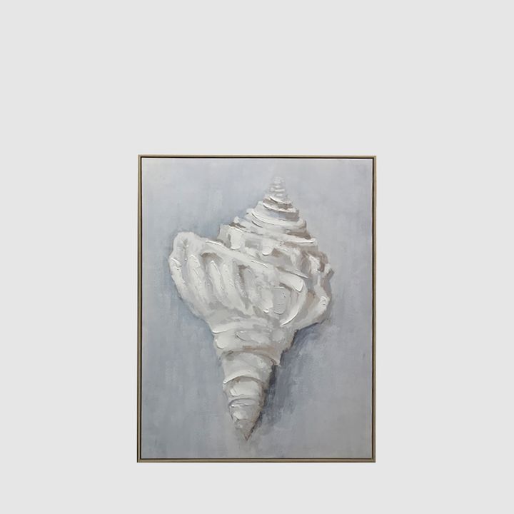 Conch Shell Textured Canvas Wall Art 90x120cm