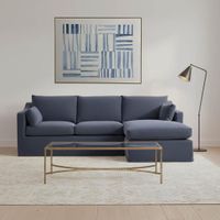 Blue Lines Textured Canvas Wall Art 90x120cm