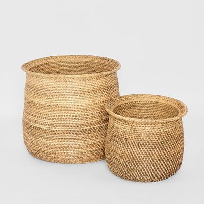 Hanna Rattan Basket Set Of 2