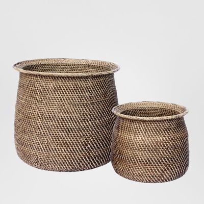 Hanna Rattan Basket Set Of 2