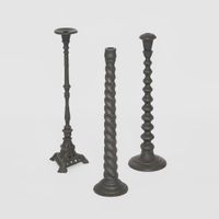 Ariel Cast Iron Candle Holder