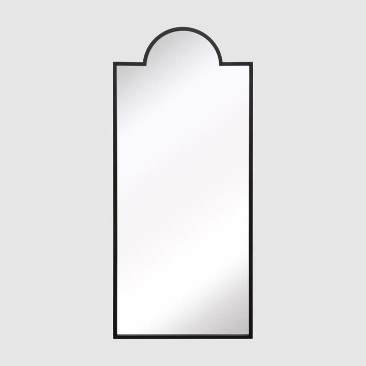 Montgomery Outdoor Iron Mirror Black