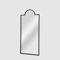 Montgomery Outdoor Iron Mirror Black