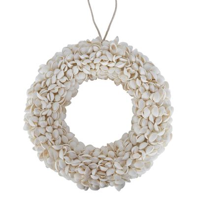 Sea Shell Wreath White