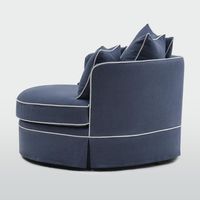 Noosa Hamptons Snuggle Chair Navy with White piping*