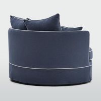 Noosa Hamptons Snuggle Chair Navy with White piping*