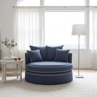 Noosa Hamptons Snuggle Chair Navy with White piping*
