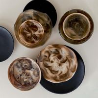 HALO Swirl Resin Serving Bowl Large Latte