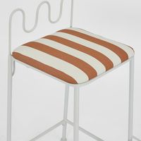 Wira Counter Stool Outdoor Terracotta/White Stripe Cushion