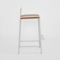 Wira Counter Stool Outdoor Terracotta/White Stripe Cushion
