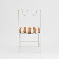 Wira Dining Chair Outdoor Terracotta/White Stripe Cushion