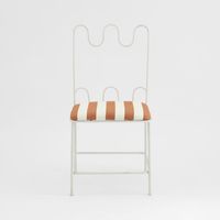 Wira Dining Chair Outdoor Terracotta/White Stripe Cushion