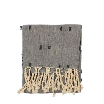 Tuff Tea Towel-Loose with fringe Dark Slate