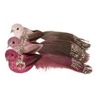 Joule Boxed Set of Three Clip on Birds Pink