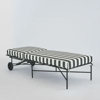 Sheffield Sunlounge Outdoor with B/W Stripe Cushion