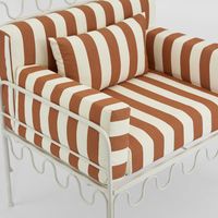 Wira Arm Chair Outdoor Terracotta/White Stripe Cushions