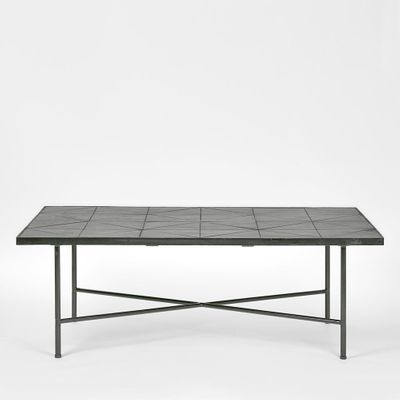 Sheffield Iron/Tiled Coffee Table Black -Outdoor