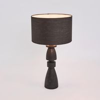 Magnus Wood Table Lamp Black Base with Black Shade