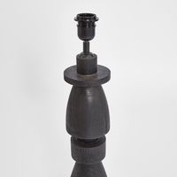 Magnus Wood Table Lamp Black Base with Black Shade