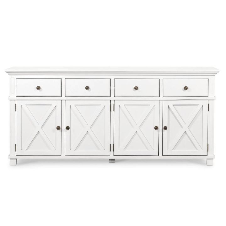 Sorrento 4 Door Hamptons 188cm Buffet White