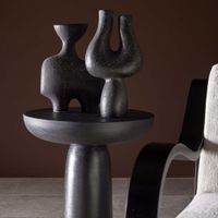 Pablo Side Table Round Black -Outdoor