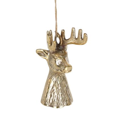 Brass Hanging Reindeer Bell