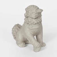 Foo Dog Left Sculpture Grey