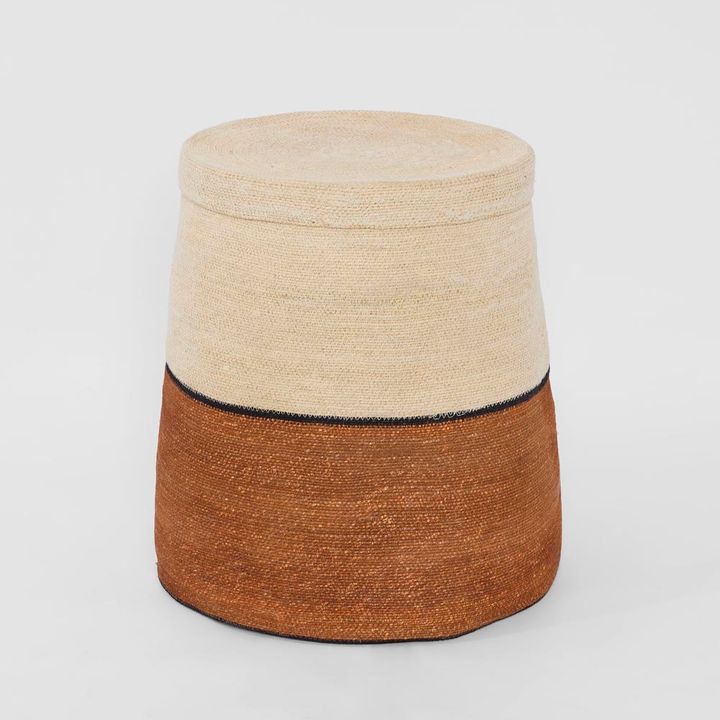 Cassis Woven Basket Rust