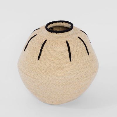 Idalia Woven Basket Natural & Black