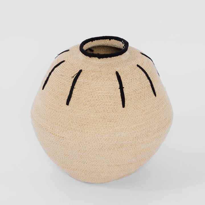 Idalia Woven Basket Natural & Black