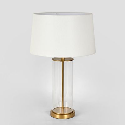 Iris Glass Table Lamp Base Antique Brass- Base Only