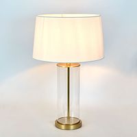 Iris Glass Table Lamp Base Antique Brass- Base Only