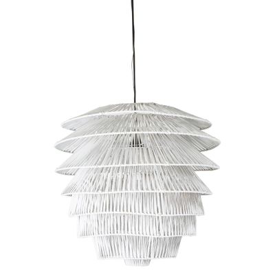 Saba Rattan Ceiling Pendant White