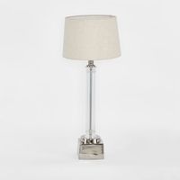 Rockpool Pillar Table Lamp Base Nickel- Base Only