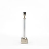 Rockpool Pillar Table Lamp Base Nickel- Base Only